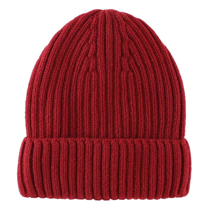 Connectyle Fleece Lined Knit Beanie for Men Women Warm Wool Beanie Skull Cap Acrylic Watch Hat Wine Red - Image 2
